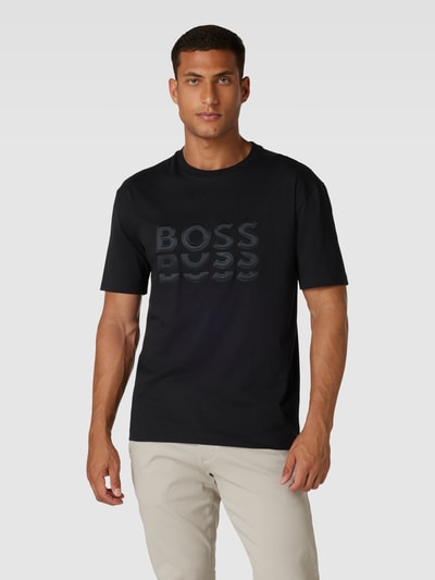 BOSS Green T-Shirt mit Label-Details Black 4