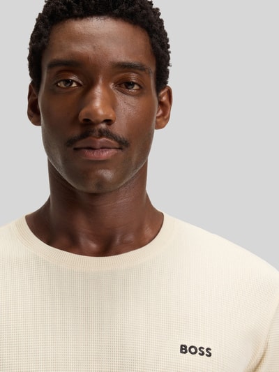 BOSS Regular fit shirt met lange mouwen van katoenmix Offwhite - 3