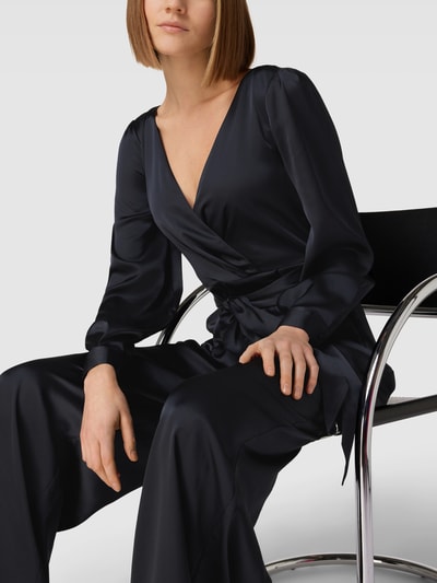 Jake*s Cocktail Jumpsuit mit Bindegürtel Marine Melange 3