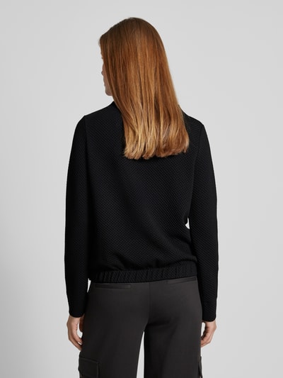 OPUS Sweatshirt mit Viskose-Anteil und Stehkragen Modell 'Gasdina' Black 5