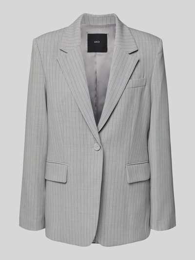 Mango Regular Fit Blazer mit Viskose-Anteil Hellgrau 2