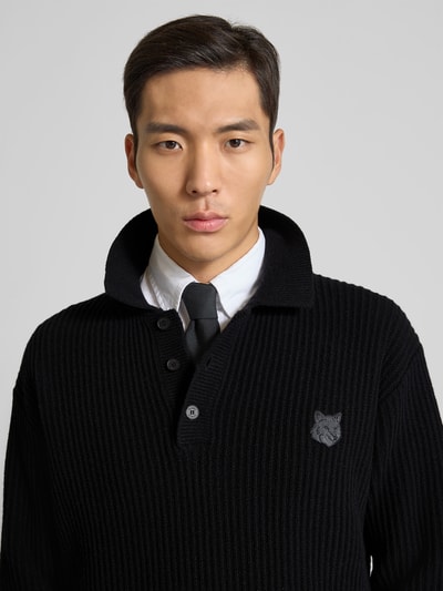 MAISON KITSUNÉ Wollpullover aus reiner Wolle Black 3