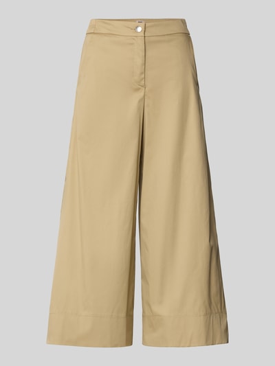 Produktfoto, Culotte mit Gesäßtaschen Modell 'CAROLINE' von MAC, Damen Culotte aus Baumwoll-Mix mit Stretch-Anteil, Wide Leg, beige