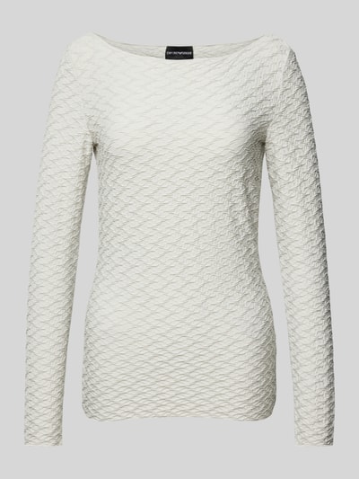 Emporio Armani Longsleeve mit U-Boot-Ausschnitt Hellgrau 2