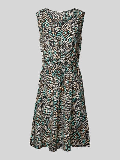 s.Oliver RED LABEL Regular Fit Knielanges Kleid aus strukturiertem Viskose-Mix BLACK 2