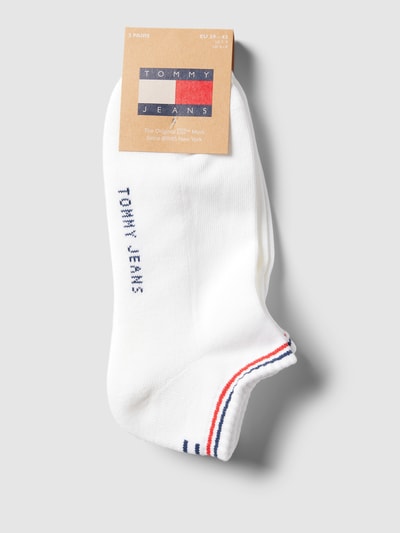 Tommy Jeans Sneakersocken mit Label-Print Modell 'Iconic' im 2er-Pack Weiss 3