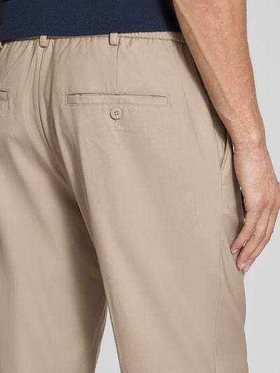 JAKE*S STUDIO MEN Straight Leg Hose mit Bundfalten Khaki 3