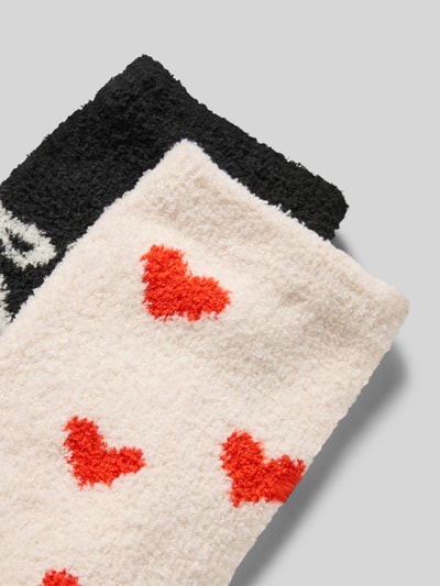 Jake*s Casual Skarpety z prążkowanymi wykończeniami w zestawie 2 szt. Złamany biały 2