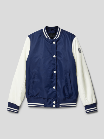 CARS JEANS College-Jacke mit Two-Tone-Machart Modell 'L O I S E' Marineblau 1
