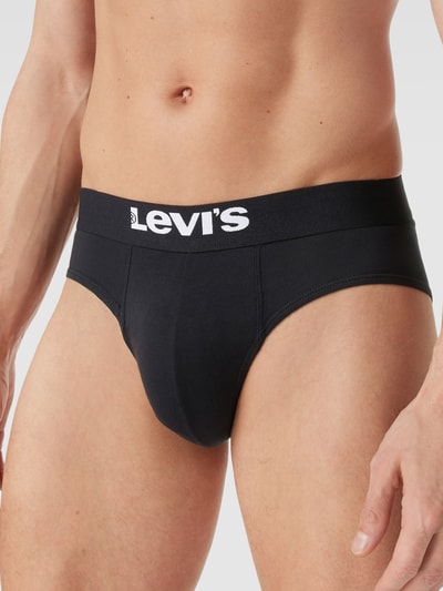 Levi's® Slip met labeldetail, model 'SOLID BASIC' Zwart - 3