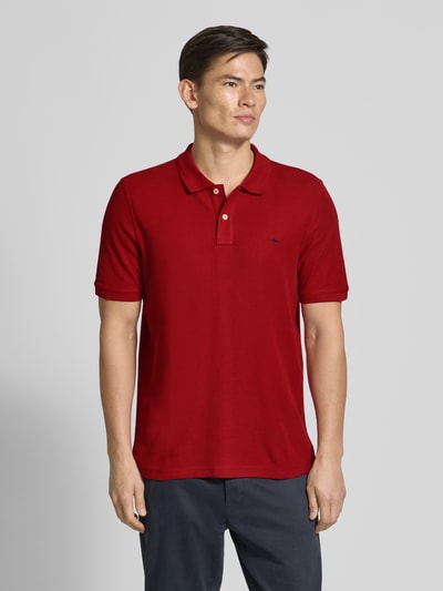 Fynch-Hatton Regular Fit Poloshirt mit Logo-Stitching Rot 4