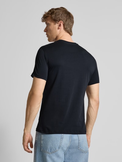 ARMANI EXCHANGE Slim fit T-shirt van puur katoen met logoprint Marineblauw - 5