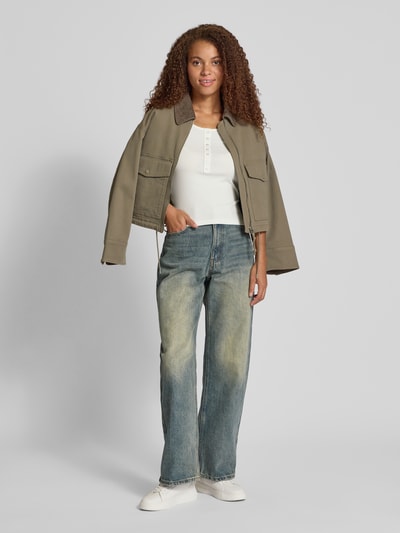 Only Slim Fit Tank Top aus Baumwoll-Mix Modell 'SIMPLE' Offwhite 1