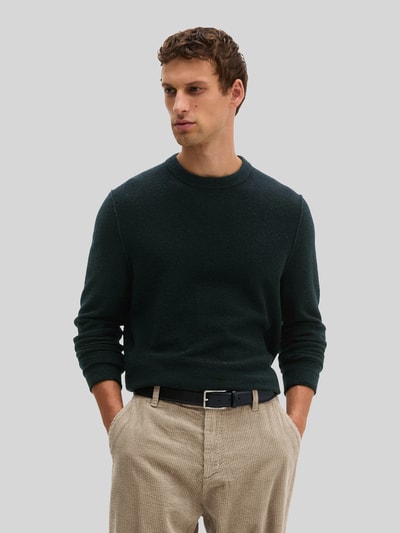 Marc O'Polo Sweter z mieszanki bawełny o miękkim, fakturowanym wyglądzie Czarny 4