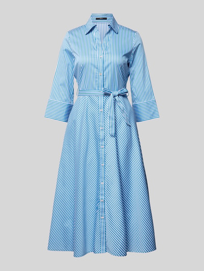Zero Midi-jurk met streepmotief Lichtblauw - 2