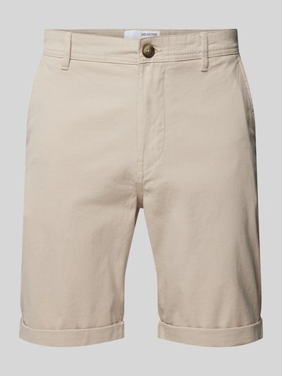 SELECTED HOMME Slim Fit Shorts mit Strukturmuster Modell 'LUTON' Sand 2