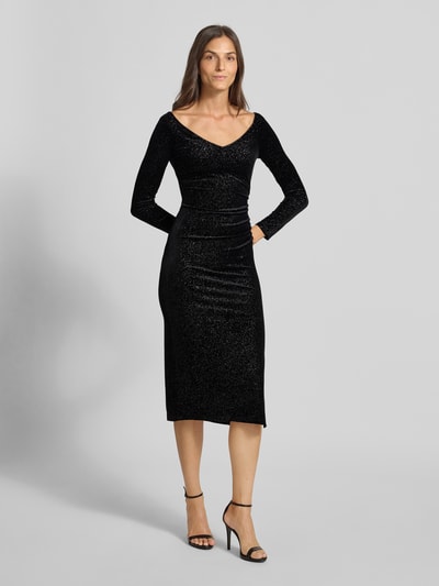 ARMANI EXCHANGE Midi-jurk met plooien Zwart - 1