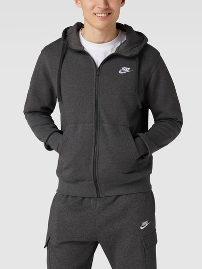 Nike Sweatjacke mit Kapuze Anthrazit Melange 4