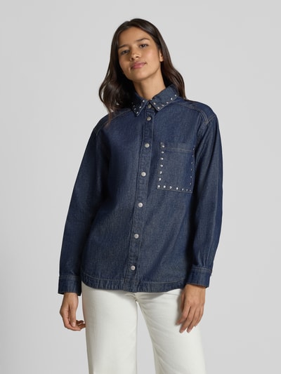 B.Young Jeansbluse mit Knopfleiste Modell 'Kayja' Blau 4
