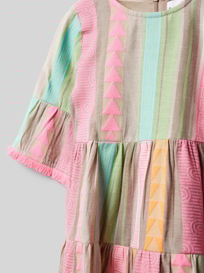 DANAMADE Jurk met volants Roze - 2