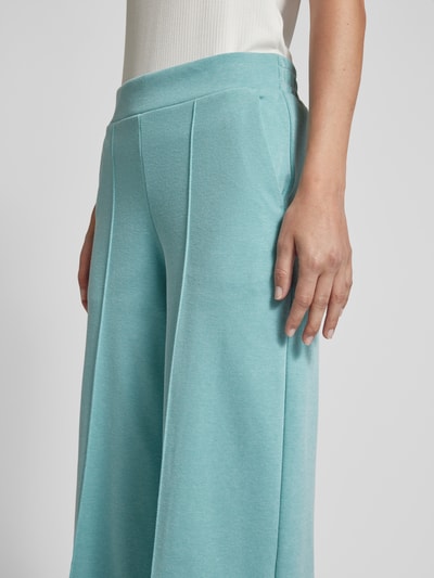 ICHI Wide leg stoffen broek met verkort model, model 'KATE' Mintgroen - 3