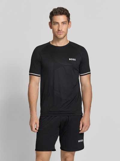 BOSS Green Regular Fit T-Shirt mit Label Print Modell 'TOC SERVE 2' Black 4