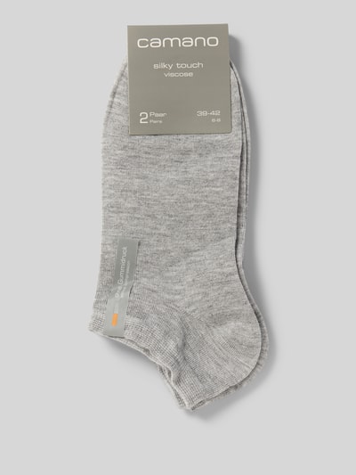 camano Sneakersokken van viscosemix in een set van 2 paar Lichtgrijs - 3