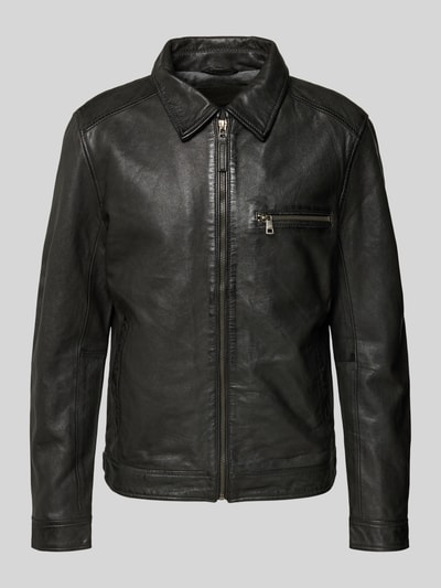 Gipsy Leren jack met ritssluiting, model 'Vintage Short' Antraciet - 2