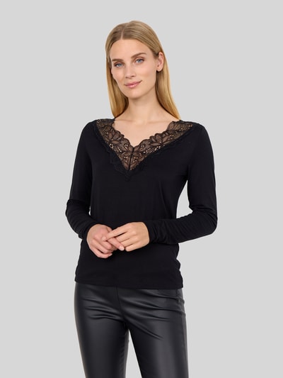 Soyaconcept Slim fit shirt met lange mouwen van lyocellmix model 'Marica' Zwart - 4