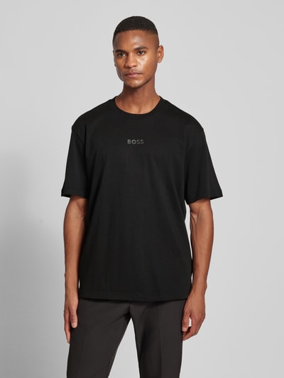 BOSS Green T-Shirt mit Label-Print Black 4