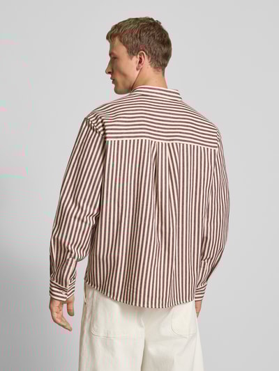 PROHIBITED Regular Fit Freizeithemd mit Leinen-Anteil Bordeaux 5