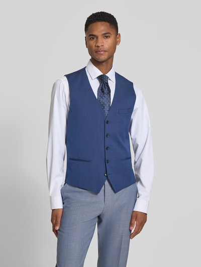 s.Oliver BLACK LABEL Regular Fit Anzugweste mit Viskose-Anteil Dunkelblau 4