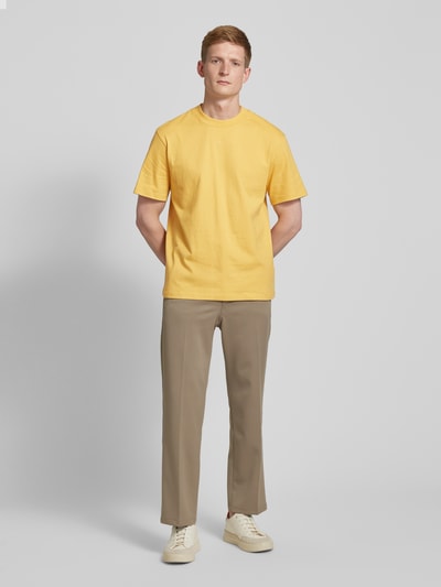 HUGO T-Shirt mit Label-Print Modell 'Dapolino' Gelb 1