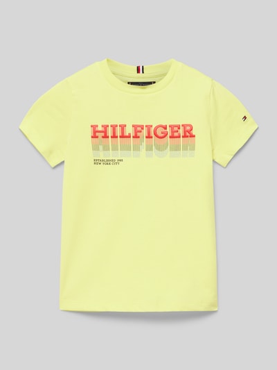 Tommy Hilfiger Kids T-Shirt mit Label-Print Modell 'FADE' Gelb 1