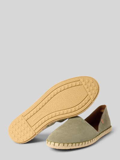 Verbenas Espadrilles aus Leder Modell 'CARMEN SERRAJE' Khaki 4