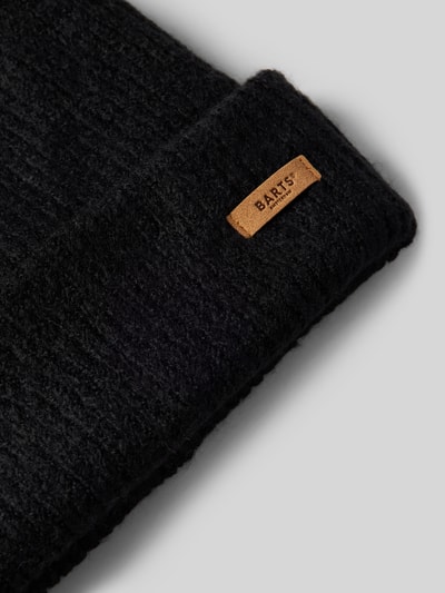 Barts Czapka beanie z naszywką z logo model ‘Witzia’ Czarny 2