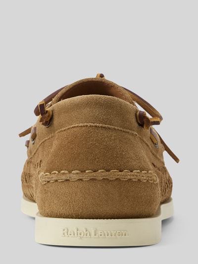 Polo Ralph Lauren Loafer aus echtem Leder mit Flecht-Details Camel 4