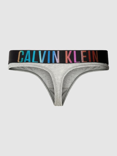 Calvin Klein Underwear String in gemêleerde look. Lichtgrijs - 3