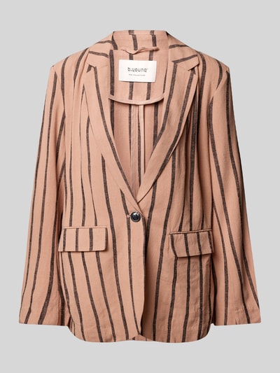 B.Young Regular fit blazer van een mix van viscose en linnen, model 'JOHANNA' Roestrood - 2