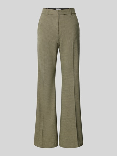 Mango Flared Cut Hose mit Bügelfalten Modell 'LIAM' Khaki 2