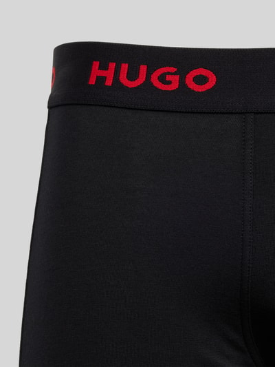 HUGO Boxershort met elastische band met logo in een set van 3 stuks Zwart - 2