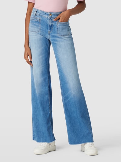 Cambio Flared jeans met open zoom, model 'TESS' Blauw - 4