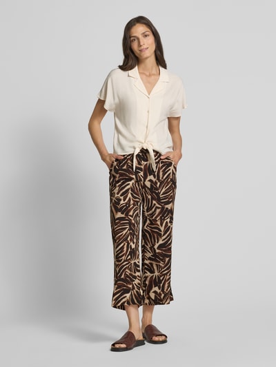 Soyaconcept Caprihose aus Viskose mit elastischem Bund Modell 'ROKSANA' Dunkelbraun 1