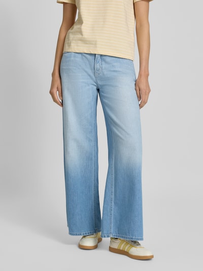 Cambio Jeansy z szeroką nogawką o skróconym kroju model ‘PALAZZO’ Jasnoniebieski 4