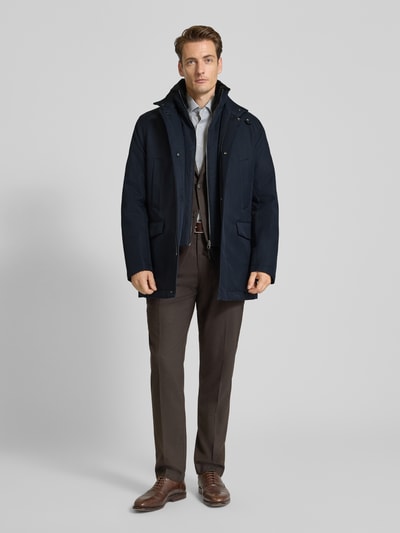 JOOP! Collection Lange jas met klepzakken, model 'DARRY' Marineblauw - 1