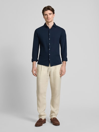 GRAN SASSO Freizeithemd mit Haifischkragen Marine 1