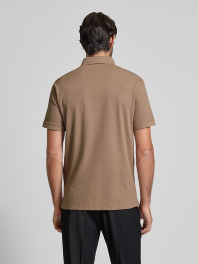 Emporio Armani Regular Fit Poloshirt mit Logo-Stitching Taupe 5