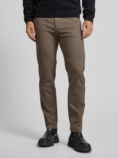 BOSS Orange Tapered fit chino met steekzakken Hazelnoot - 4