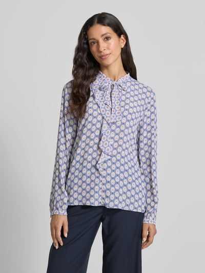 Marc Cain Regular fit blouse met all-over motiefprint Lavendel - 4