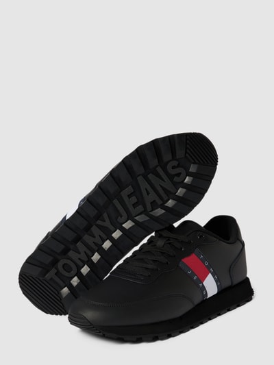 Tommy Jeans Sneaker mit Label-Details Modell 'TOMMY JEANS LEATHER RUNNE' Black 5